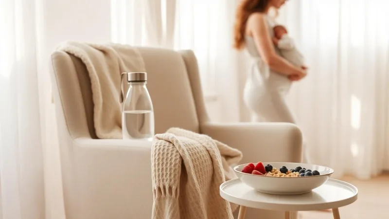 Bol repas nourrissant post-partum avec saumon, quinoa, légumes verts et avocat